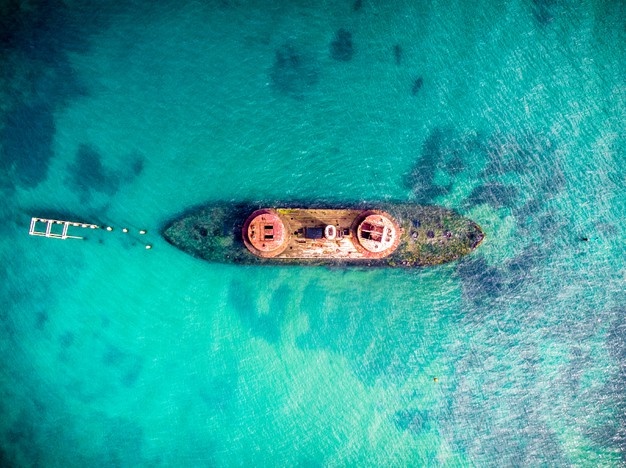 boat on blue sea